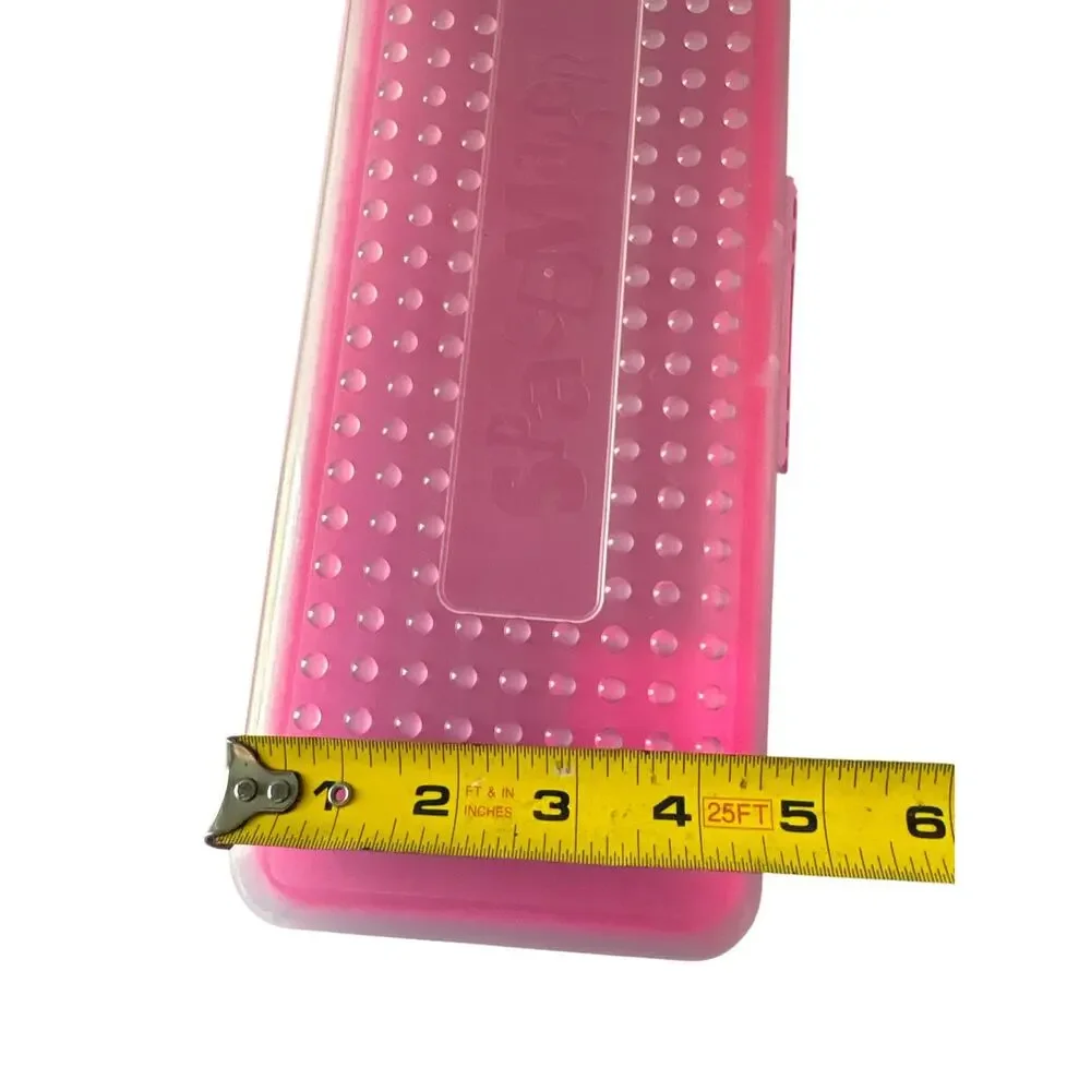 Vintage 1990s SpaceMaker Pink Plastic Pencil Box School Supply Storage Case